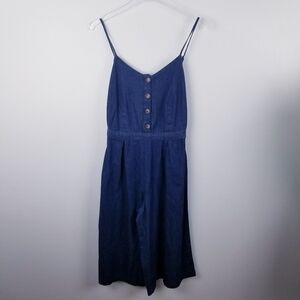 Derek Heart Denim Romper NWT